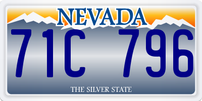 NV license plate 71C796