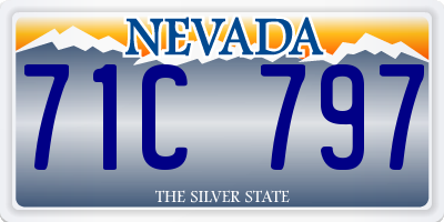 NV license plate 71C797