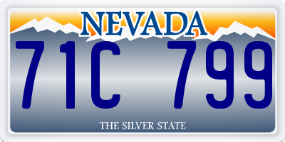 NV license plate 71C799