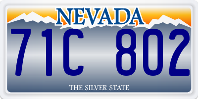 NV license plate 71C802