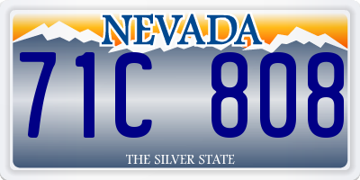 NV license plate 71C808