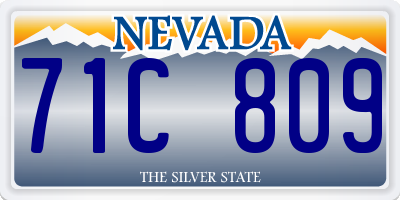 NV license plate 71C809