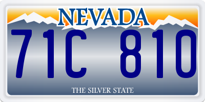 NV license plate 71C810