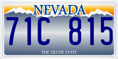 NV license plate 71C815