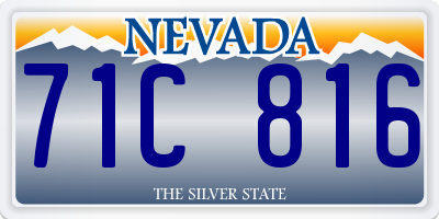 NV license plate 71C816