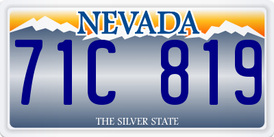 NV license plate 71C819