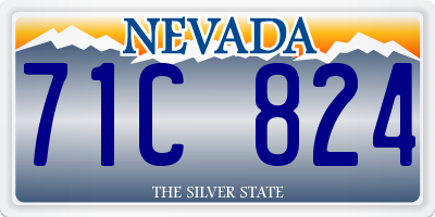NV license plate 71C824