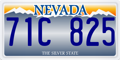 NV license plate 71C825