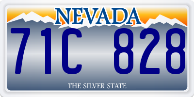 NV license plate 71C828
