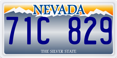 NV license plate 71C829