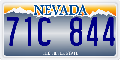 NV license plate 71C844