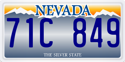 NV license plate 71C849