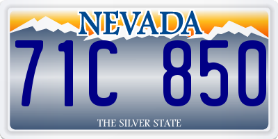 NV license plate 71C850