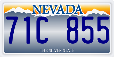 NV license plate 71C855