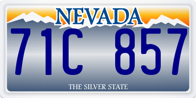 NV license plate 71C857