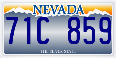 NV license plate 71C859