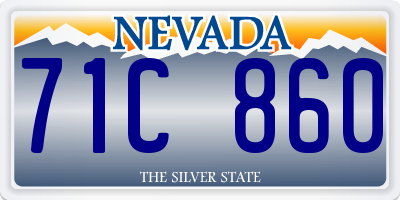 NV license plate 71C860