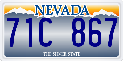 NV license plate 71C867