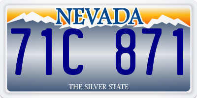 NV license plate 71C871