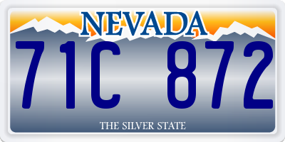 NV license plate 71C872