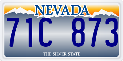 NV license plate 71C873