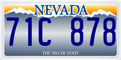 NV license plate 71C878