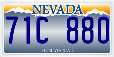 NV license plate 71C880