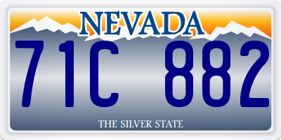 NV license plate 71C882