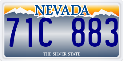 NV license plate 71C883