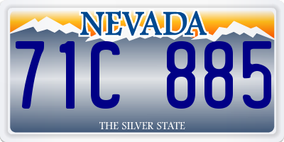 NV license plate 71C885