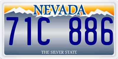 NV license plate 71C886