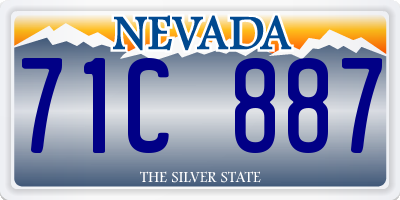 NV license plate 71C887