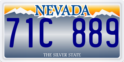 NV license plate 71C889