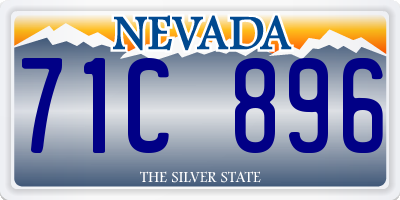NV license plate 71C896