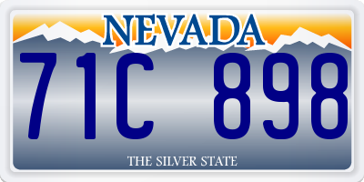 NV license plate 71C898
