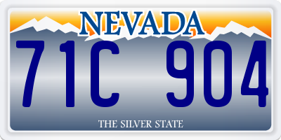 NV license plate 71C904