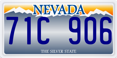 NV license plate 71C906