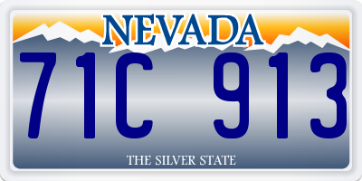 NV license plate 71C913
