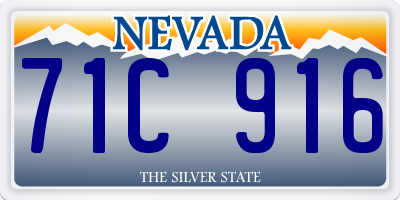 NV license plate 71C916