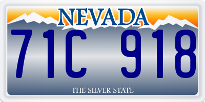 NV license plate 71C918