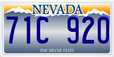 NV license plate 71C920