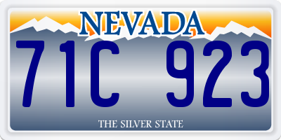 NV license plate 71C923