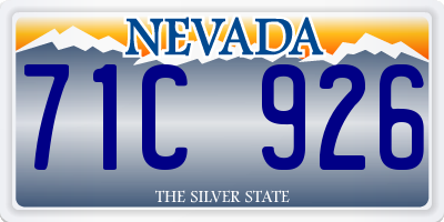 NV license plate 71C926