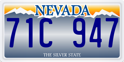NV license plate 71C947