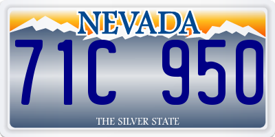 NV license plate 71C950