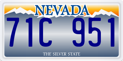 NV license plate 71C951