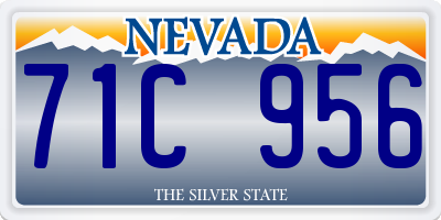 NV license plate 71C956