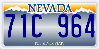 NV license plate 71C964