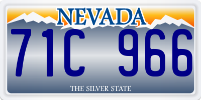 NV license plate 71C966