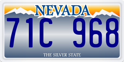 NV license plate 71C968
